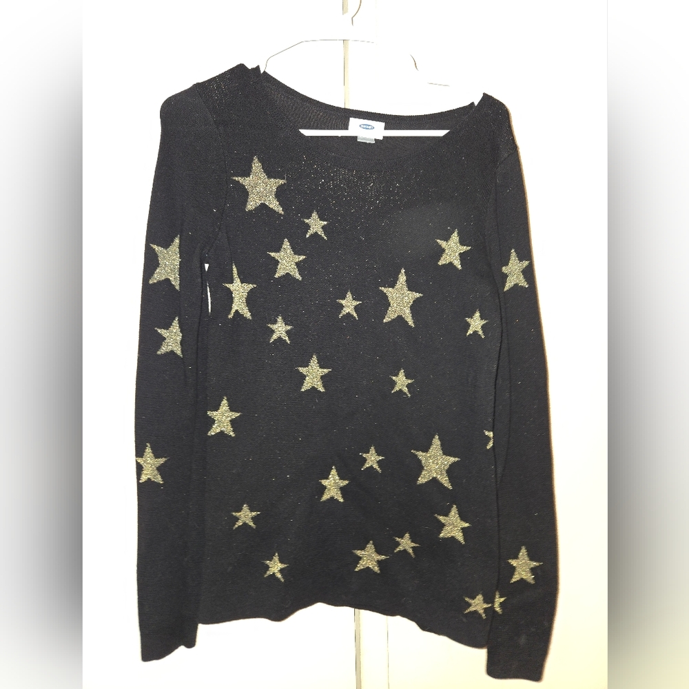 Black Star Pattern Sweater